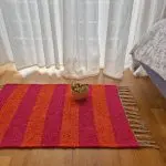 Mini Pink and Orange Rug - 50x80cm - Ring Line Rug