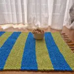Mini Blue and Green Rug - 50x80cm - Ring Line Rug