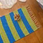 Mini Blue and Green Rug - 50x80cm - Ring Line Rug