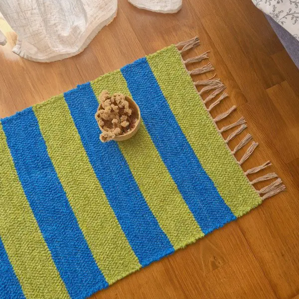 Mini Blue and Green Rug - 50x80cm - Ring Line Rug