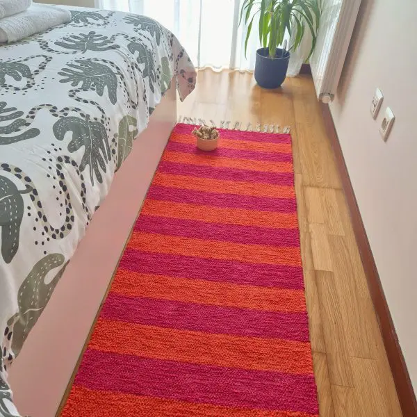 Runner Rug Pink and Orange - 60x200cm - Ring Line Rug