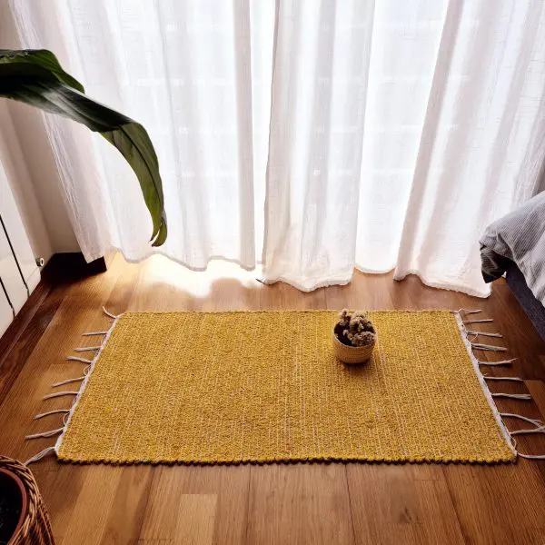 Small Mustard Yellow Rug - 50x100cm - Traditional Rug