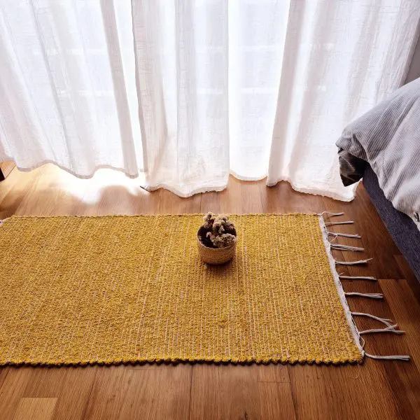 Small Mustard Yellow Rug - 50x100cm - Traditional Rug