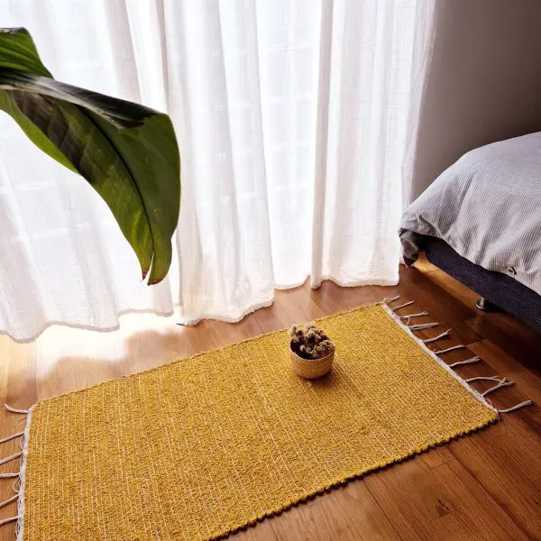 Small Mustard Yellow Rug - 50x100cm - Traditional Rug
