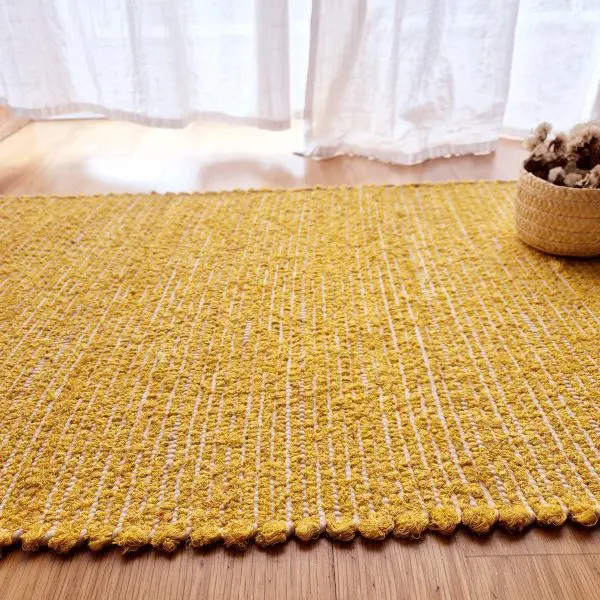 Small Mustard Yellow Rug - 50x100cm - Traditional Rug