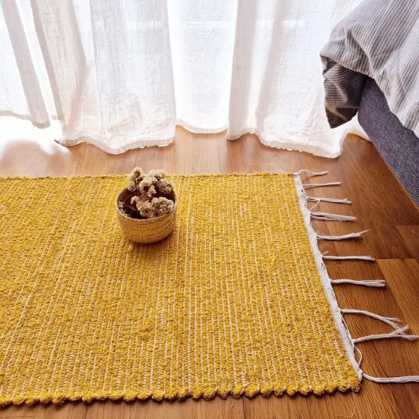 Small Mustard Yellow Rug - 50x100cm - Traditional Rug