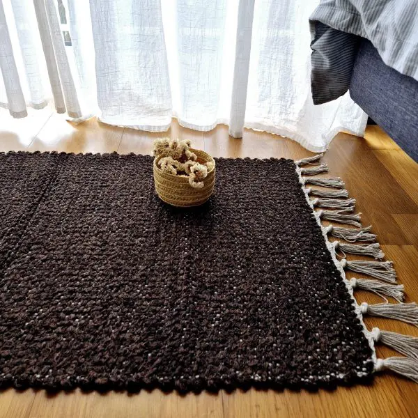 Small Cocoa Brown Rug - 50x100cm - Traditional Rug