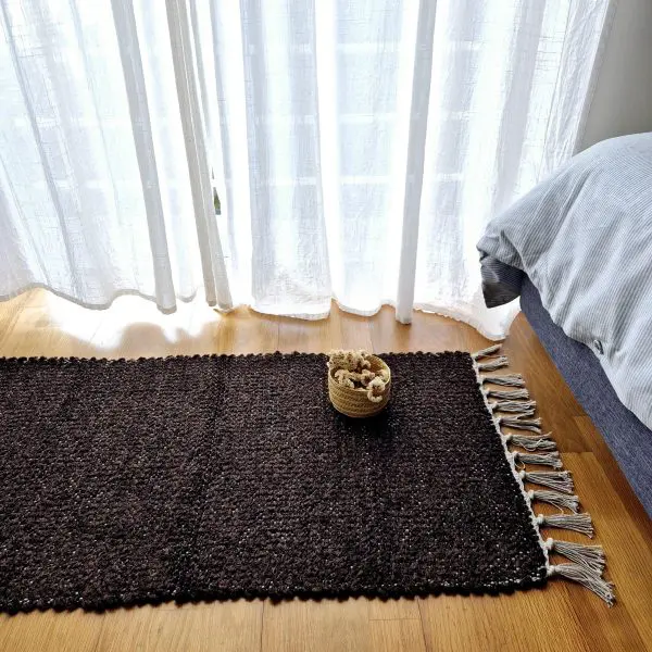 Small Cocoa Brown Rug - 50x100cm - Traditional Rug