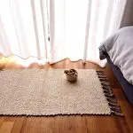 Small Cream Glitter Rug - 50x100cm - Traditional Rug