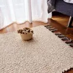 Small Cream Glitter Rug - 50x100cm - Traditional Rug