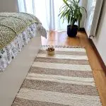 Medium Cream and Light Brown Rug - 70x140cm - Traditional Rug