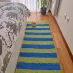 Runner Blue and Green Rug - 60x200cm - Ring Line Rug