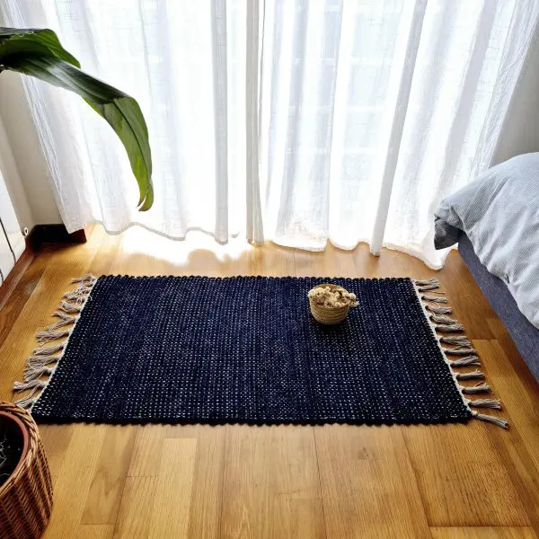 Small Dark Blue Rug - 50x100cm - Traditional Rug