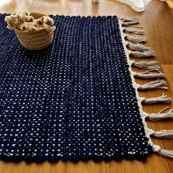 Small Dark Blue Rug - 50x100cm - Traditional Rug