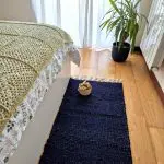 dark blue runner traditional rug