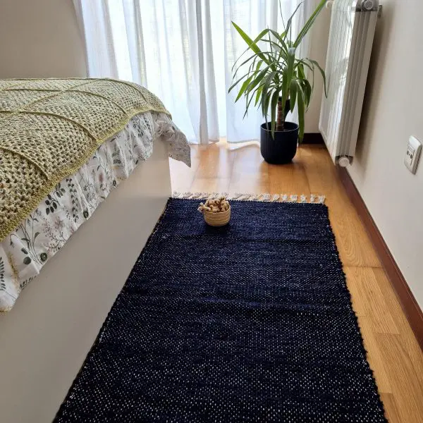 Medium Dark Blue Rug - 70x140cm - Traditional Rug
