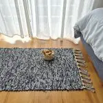 Small Black Grey Silver Glitter Rug - 50x100cm - Traditional Rug