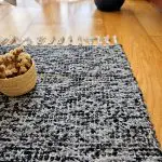 Runner Rug Black Grey Silver Glitter - 50x200cm - Traditional Rug