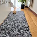 Runner Rug Black Grey Silver Glitter - 50x200cm - Traditional Rug