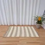 Large Cream and Light Brown Rug - 100x150cm - Traditional Rug