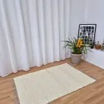 Large Cream Glitter Rug - 100x150cm - Traditional Rug