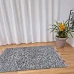 Large Black Grey Silver Glitter Rug - 100x150cm - Traditional Rug