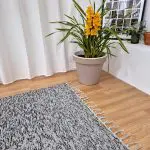 Large Black Grey Silver Glitter Rug - 100x150cm - Traditional Rug