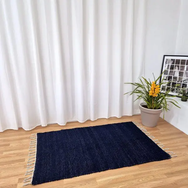 Large Dark Blue Rug - 100x150cm - Traditional Rug