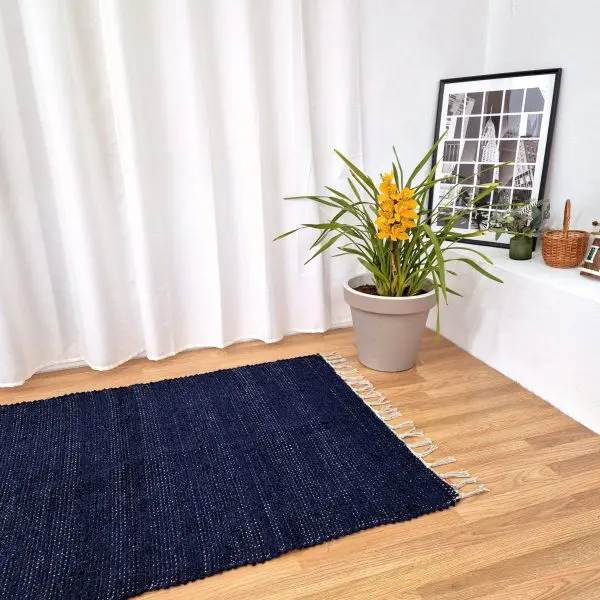 Large Dark Blue Rug - 100x150cm - Traditional Rug