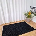 Large Black Silver Glitter Rug - 100x150cm - Traditional Rug