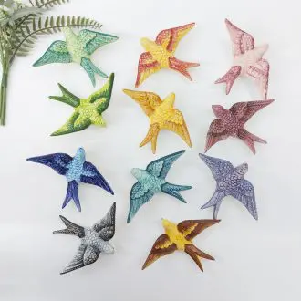 Two-Tone Ceramic Swallows