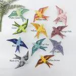Two-Tone Glazed Ceramic Swallows Wall Hanging