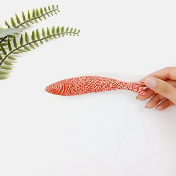 red ceramic fish