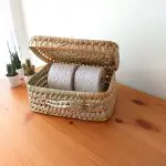 Large Palm Basket Suitcase Style