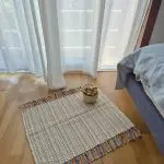 Mini Cream Rug With Colorful Lines - 60x45cm - Traditional Rug