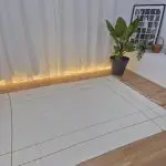 Large Cream Rug With Mustard Yellow Lines  - 140x200cm - Traditional Rug