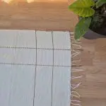 Large Cream Rug With Mustard Yellow Lines  - 140x200cm - Traditional Rug