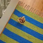 Medium Blue and Green Striped Rug - 70x140cm - Ring Line Rug