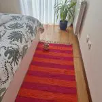 Medium Pink and Orange Striped Rug - 70x140cm - Ring Line Rug