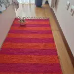 Medium Pink and Orange Striped Rug - 70x140cm - Ring Line Rug