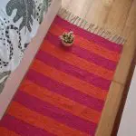 Medium Pink and Orange Striped Rug - 70x140cm - Ring Line Rug
