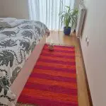 Medium Pink and Orange Striped Rug - 70x140cm - Ring Line Rug