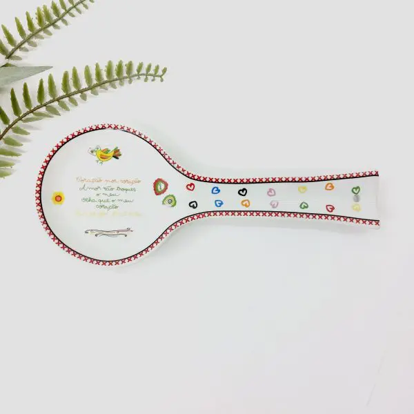 Porcelain Spoon Rest With Love Messages