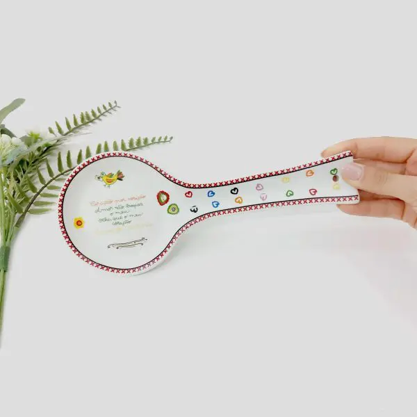 Porcelain Spoon Rest With Love Messages
