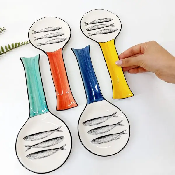 Ceramic Kitchen Spoon Base With Sardines