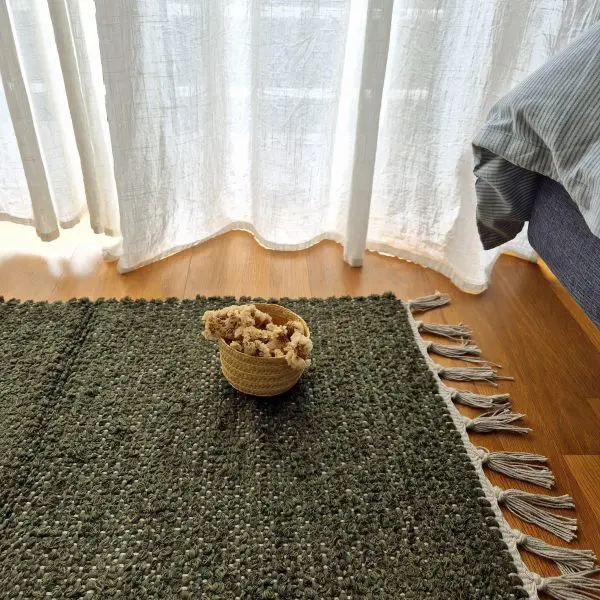 Small Forest Green Rug - 50x100cm - Traditional Rug