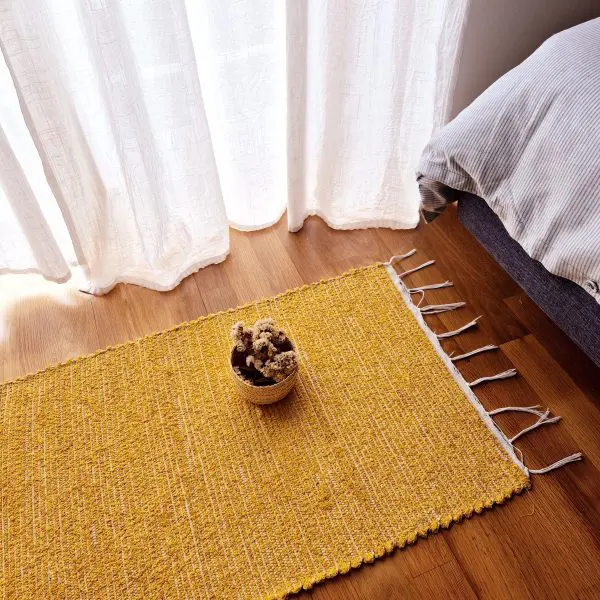 Small Mustard Yellow Rug - 50x100cm - Traditional Rug
