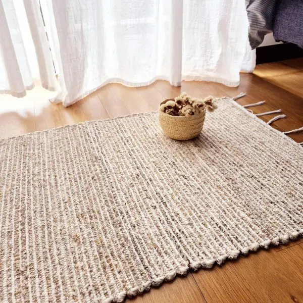 Small Cream Brown Rug - 50x100cm - Traditional Rug