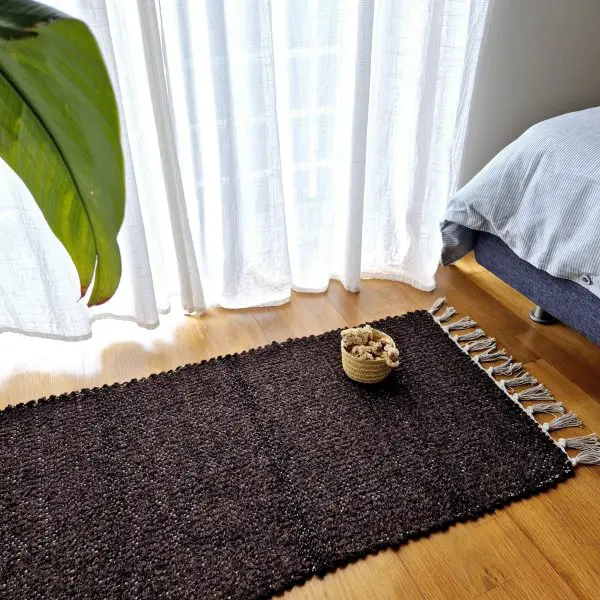 Small Cocoa Brown Rug - 50x100cm - Traditional Rug