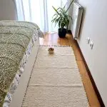 Medium Cream Glitter Rug - 70x140cm - Tradional Rug